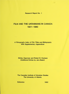 RR No. 01 Film and the Ukrainians in Canada, 1921
