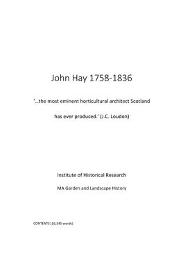 John Hay 1758-1836