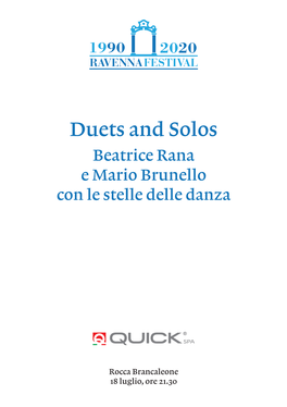 Duets and Solos Beatrice Rana E Mario Brunello Con Le Stelle Delle Danza