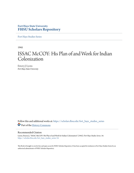 ISSAC Mccoy: His Plan of and Work for Indian Colonization Emory J
