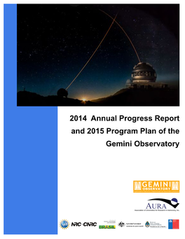 2014 Annual Progress Report and 2015 Program Plan of the Gemini Observatory