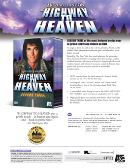 “HIGHWAY to HEAVEN Put a Gentle Touch—In Humor and Moral Tone