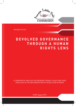 Devolved Governance Through a Human Rights Lens