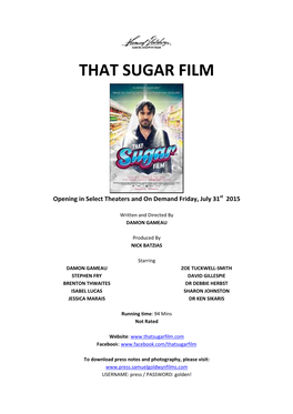 That Sugar Film