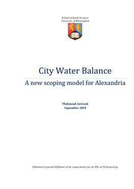 City Water Balance
