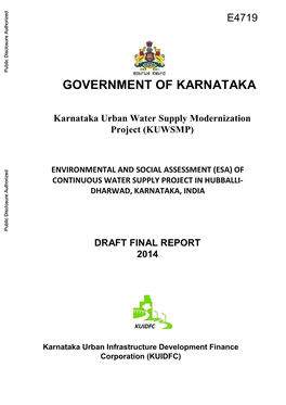 GOVERNMENT of KARNATAKA Karnataka