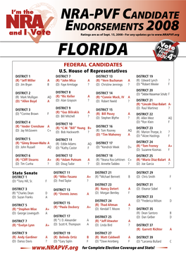 FLORIDA Federal Candidates U.S