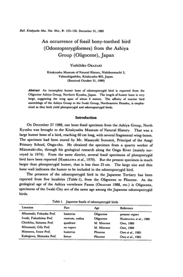 (Odontopterygiformes) from the Ashiya Group (Oligocene), Japan