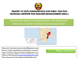 Enhancing Disaster Preparedness for Resilience Through Climate Information Management