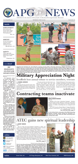 Military Appreciation Night Contracting Teams Inactivate