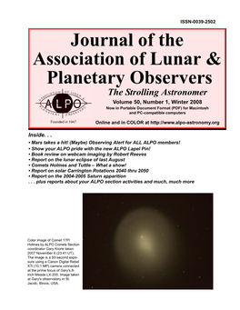 Journal of the Association of Lunar & Planetary Observers