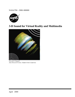 3-D Sound for Virtual Reality and Multimedia