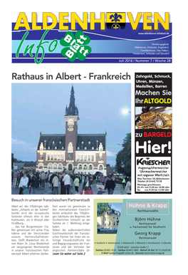 Rathaus in Albert - Frankreich