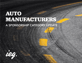 Auto Manufacturers a Sponsorship Category Update