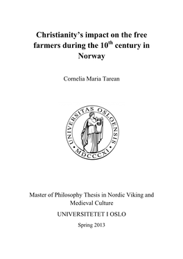Christianity's Impact on the Free Farmers During the 10 Century In