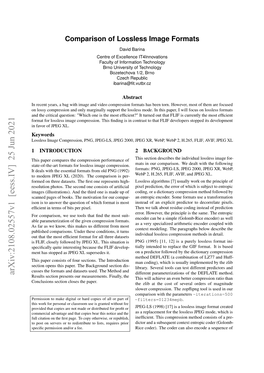 Comparison of Lossless Image Formats