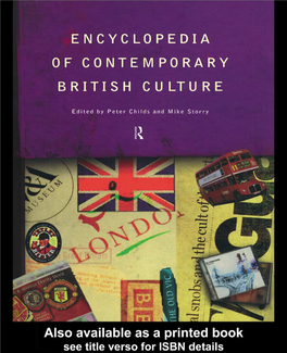 Encyclopedia of Contemporary British Culture