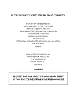 Petition to US FTC: Request for Investigative and Enforcement