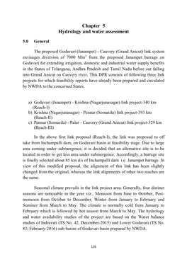 Chapter – 5 Hydrology and Water Assessment