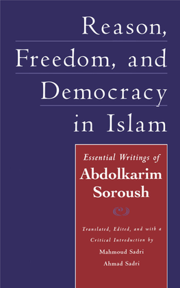 Reason, Freedom, & Democracy in Islam