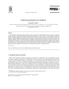 Exploring Nonlinearity by Feedback ଝ