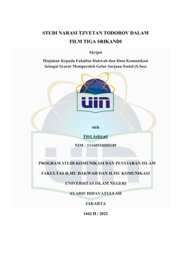 Studi Narasi Tzvetan Todorov Dalam Film Tiga Srikandi