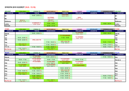 Syksyn 2019 Vuorot (16.9 - 13.10)