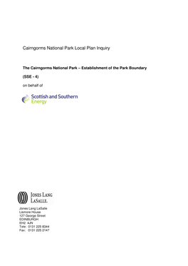 Cairngorms National Park Local Plan Inquiry