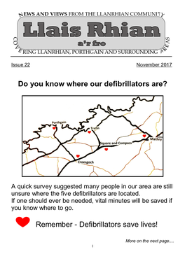 Remember - Defibrillators Save Lives!