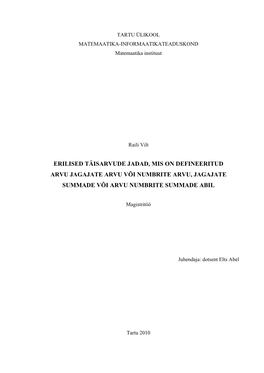 Erilised Täisarvude Jadad, Mis on Defineeritud Arvu Jagajate Arvu Või Numbrite Arvu, Jagajate Summade Või Arvu Numbrite Summade Abil