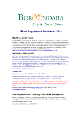 Rides Supplement September 2011