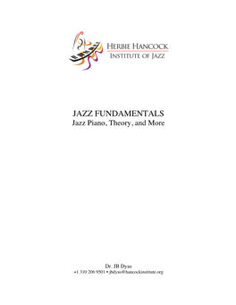 JAZZ FUNDAMENTALS Jazz Piano, Theory, and More