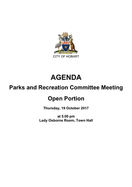 Agenda of Parks and Recreation Committee Meeting