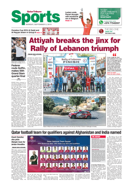 Attiyah Breaks the Jinx for Rally of Lebanon Triumph
