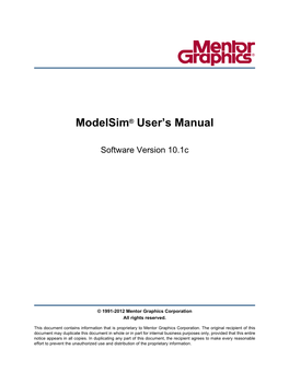 Modelsim User's Manual