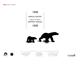 1998-1999 Annual Report of the Nunavut Land Claims Agreement
