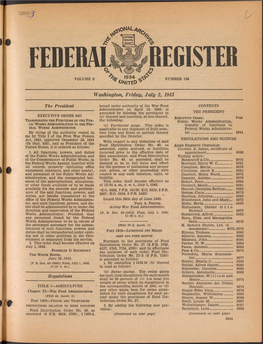 Federal Register Volume 8 3 *