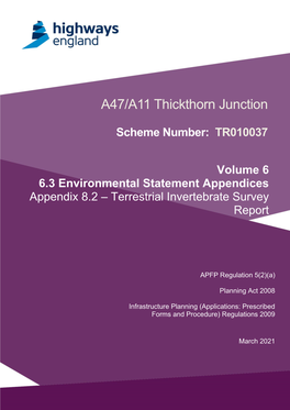 A47/A11 Thickthorn Junction Environmental Statement Appendix