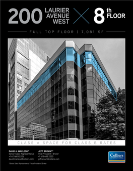 200LAURIER AVENUE WEST 8Th FLOOR