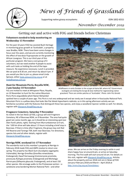 News of Friends of Grasslands