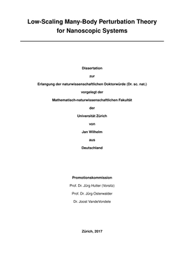 Low-Scaling Many-Body Perturbation Theory for Nanoscopic Systems