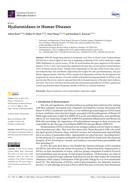 Hyaluronidases in Human Diseases