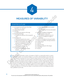 Chapter 4 Measures of Variability