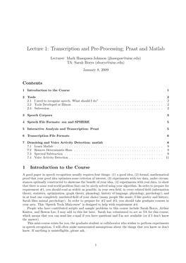 Praat and Matlab