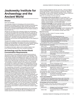 Joukowsky Institute for Archaeology and the Ancient World 1