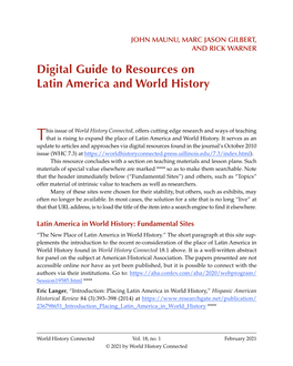 Digital Guide to Resources on Latin America and World History