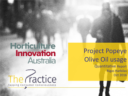 Project Popeye Olive Oil Usage Quantitative Report Rigas Harbilas Oct 2016