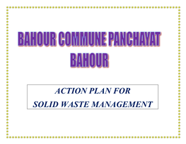 Action Plan for Solid Waste Management