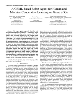 A GFML-Based Robot Agent for Human and Machine Cooperative Learning on Game of Go