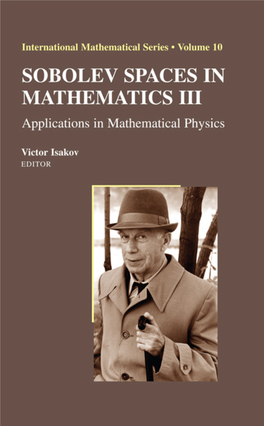 Sobolev Spaces in Mathematics Iii